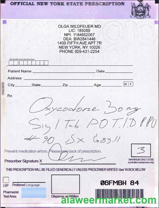 USA New York state prescription